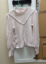 Free People Heartbreaker Ribbed Ruffle Mock Neck Top Pink Size S Photo 0