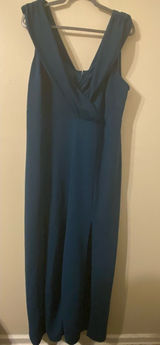 New NWT Forever 21 + Teal Green Maxi Dress V-Neck Size 3X‎ Photo 0