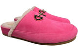 Cole Haan Mc Ada Mule Slippers‎ Hot Pink Suede Faux Fur Lined Size 5.5B Photo 0