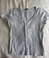 Light blue with white flowers Brady Melville shirt Photo 0