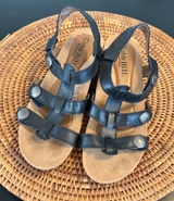 Cobb Hill New Balance‎ Womens Black Leather Wedge Sandals Medallion CCK13BK 8.5M Photo 0