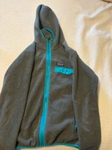 Patagonia Blue and Gray Synchilla Zip Up Fleece Photo 0