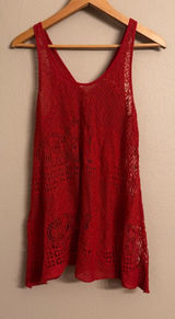 FREE PEOPLE Crochet‎ Back Tie Up Tank Photo 0