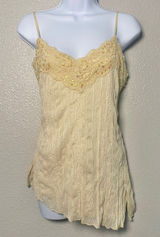 Vintage Y2K Camisole XL Asymmetrical Fairycore Sequin Lace Angelcore Coquette Photo 0