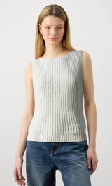 Abercrombie & Fitch Bare Shaker Sweater Tank Cream S Chunky Knit Sleeveless Knit Photo 0