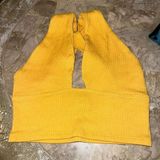 Urban outfitters Criss Cross yellow crop top size S Photo 0