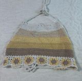 Knit floral Halter top cropped Yellow Photo 0