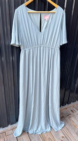 Show Me Your Mumu Emily Empire Waist Maxi Dress XL Blue Bridesmaid Wedding Guest Photo 0