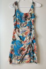 Vintage 90s Y2K Rampage Faux Wrap Hawaiian Dress Sz 3 S Beach Hula Luau Tropical Photo 0