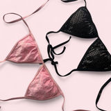 Shein Women's Pink and Black Bikini-and-tankini-tops Photo 0
