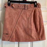 White Fox Pink Mini Skirt Womens Size 8 Zipper Accents Coquette‎ Barbiecore Belt Photo 0