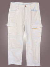 Gap Denim Cargo Pants | White, 31/32 Photo 0