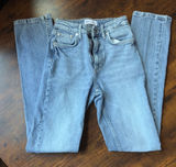 Zara Light Wash Blue Denim Jeans Straight Leg High Waist Size 0 Photo 0