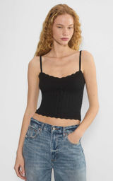 Wilfred Aritzia Soloist Tank Top Wonder Yarn Black Size S Summer Spring Capsule Photo 0