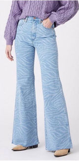 NWT Free People Wrangler Wanderer 622 Hi Rise Flare Jean Limited Edit Wild Thing Photo 0