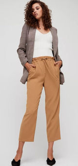 NEW Aritzia Wilfred Kari Paperbag Pants Mustard Yellow Relaxed Fit Size S chic Photo 0