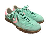Converse Run Star Trainer Women's 7 Casual Sneaker Suede Aqua Pink Lace Up Low Photo 0