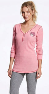 PINK VICTORIAS SECRET Long Sleeve sleep shirt size medium Y2K Bella Swan Photo 0