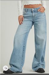 Pacsun Casey Low Rise Baggy Jeans Butt Slit Light Indigo Photo 0