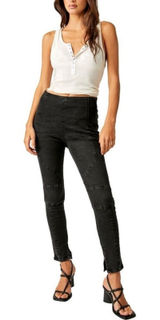 Free People We The Free Bella Moto Mid Rise‎ Skinny Jeans Sz.24 NWT Photo 0