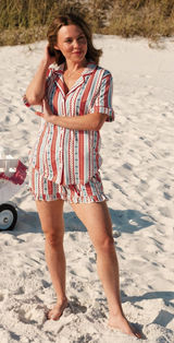 In my jammers Heritage Striped Women's Short Set size xs NWT Photo 0