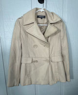 Kenneth Cole Reaction Khaki Double Breasted Belted Jacket Size 4 EUC Photo 0