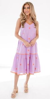 Impeccable Pig J Marie Syd Midi Dress Lavender Photo 0