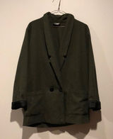 Signet Sportswear New York Vintage Dark Green Cuffed Coat Photo 0