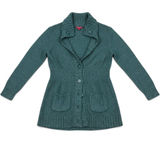 Merona Womens Teal Marled Knit Button Front Shawl Collar Cardigan Sweater Size M Photo 0