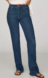 MOTHER The Kick It High Rise Straight Leg Jeans in Pinkies Up NWT Photo 0