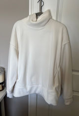 Alo Polar Fleece Hazy Pullover White Sweatshirt Photo 0