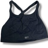 SET Active Racerback Sports Bra XS Black Seamless Photo 0