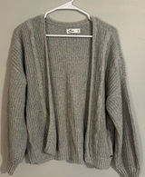 Hollister Women's Light Gray Cable Knit Open Cardigan Photo 0