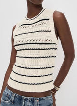 NWB Madewell Size XXS Striped‎ Sweater Vest in 100% Cotton Jet Black Mini Stripe Photo 0