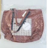 Y2k Under‎ One Sky Women Boho Natalya Reversible Crochet Pocket Tote Brown Black Photo 0
