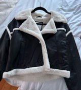 Fuzzy leather jacket  Photo 0