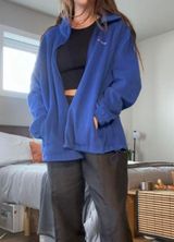 Super comfy + cute electric blue fleece zip up 🦋 Photo 0