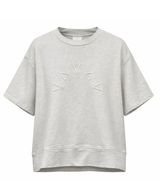 VARLEY Cropped Sweatshirt Small Oatmeal - Knoll Short Sleeve Gym Workout Photo 0