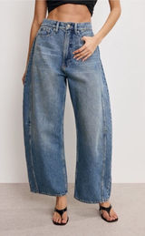 Good American‎ Extreme Barrel Jeans Size 4 27 NWT Photo 0