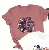 Handmade She loves‎ Jesus and America Too women’s T-shirt Photo 0