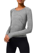 Lululemon Swiftly Tech Long Sleeve 2.0 Race with Thumb Cuffs Gray Size 4 Photo 0