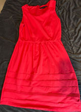 Cynthia Rowley Red Sleeveless Pintuck Fit and Flare Cocktail Dress Large Photo 0