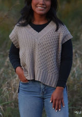Altar'd State Vest Knit Sweater Cropped Photo 0