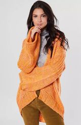 Free People Cardigan Home Town Cardi Sweater Bell Sleeves Sugar Candy Combo XS Photo 0