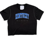 Kentucky Womens Gameday Couture Ky Wildcats black cropped top shirt sequin studs Photo 0