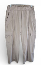 H/G Happily Grey Tan Lightweught Cargo Pants Womens Medium Utility‎ Straight Leg Photo 0