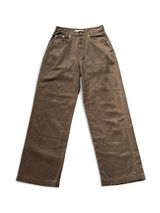 Banana Republic Women’s Wide-Leg Denim Pants in Brown Tencel Cotton Blend Size 6 Photo 0