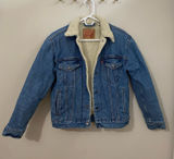 Levi’s Classic Blue Denim Jacket Sherpa Lining Photo 0