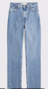 Abercrombie & Fitch the 90s slim straight ultra high rise jeans light wash 27/4 Photo 0