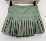 Gold Hinge Pleated Tennis Skirt Skort Sea Green Women XS Pickleball Preppy Photo 0